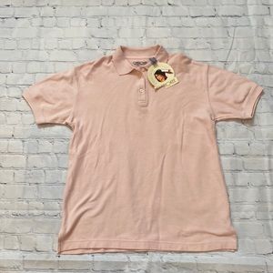 Cherokee washed pique polo- pink